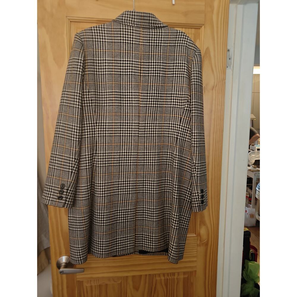 Pendleton Vintage NWOT Wool Blend Houndstooth Glen Plaid OverCoat XL Preppy Chic - Picture 3 of 9